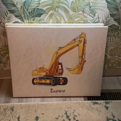 Excavator And Bulldozer Canvas Prints 