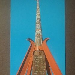 World's Largest Totem Pole 500 Years Old McKinleyville Shopping Center California Eastman's Studio Unused Post Card Postcard Vintage Collectible PC