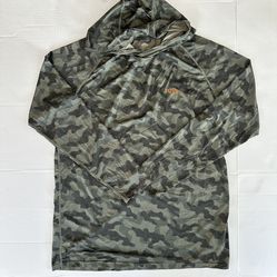 AFTCO Green Camo Hooded long sleeve sun shirt