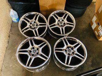 Used Mercedes AMG chrome wheels staggered