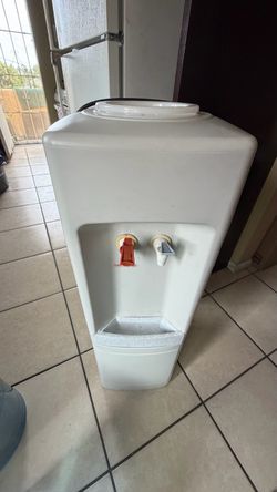 White Freestanding Water Cooler Dispenser
