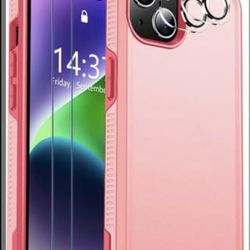 SPIDERCASE For IPhone 14 Case, [15 FT Military Grade Drop Protection][Non-Slip] [2+Tempered Glass Sc 