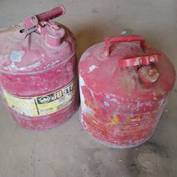 Red Antique Gas Cans 