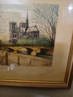Duza Duza Paris Quai De La Tour Nelle Signed Etching