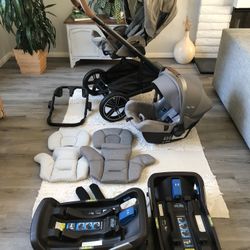 Nuna Mixx Next Stroller and PIPA Lite car seat and 2 Bases