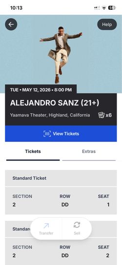 Alejandro Sanz (21+) Tue May 12