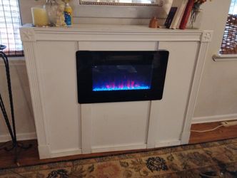 Custom Made Mantle With Electric fireplace W/Remote