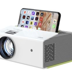 Emotn Mini Projector 1080P Full HD LCD, 8500Lux 200" Movie Projector with HiFi,  Compatible with Smartphone/TV Stick/HDMI/USB/VGA/PS4