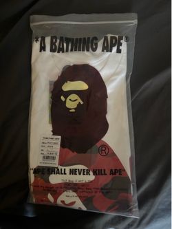 Bape tee red camo L