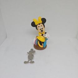 Disney 100 The Exhibition Walt Disney Archives Silver Mickey Pin + Minnie Figure