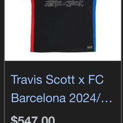 Travis Scott Barca Jersey Authentic 
