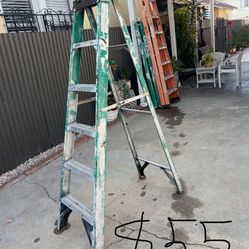 Good And Excellent Condition 6 Feet And More Sizes Five Glass Ladders