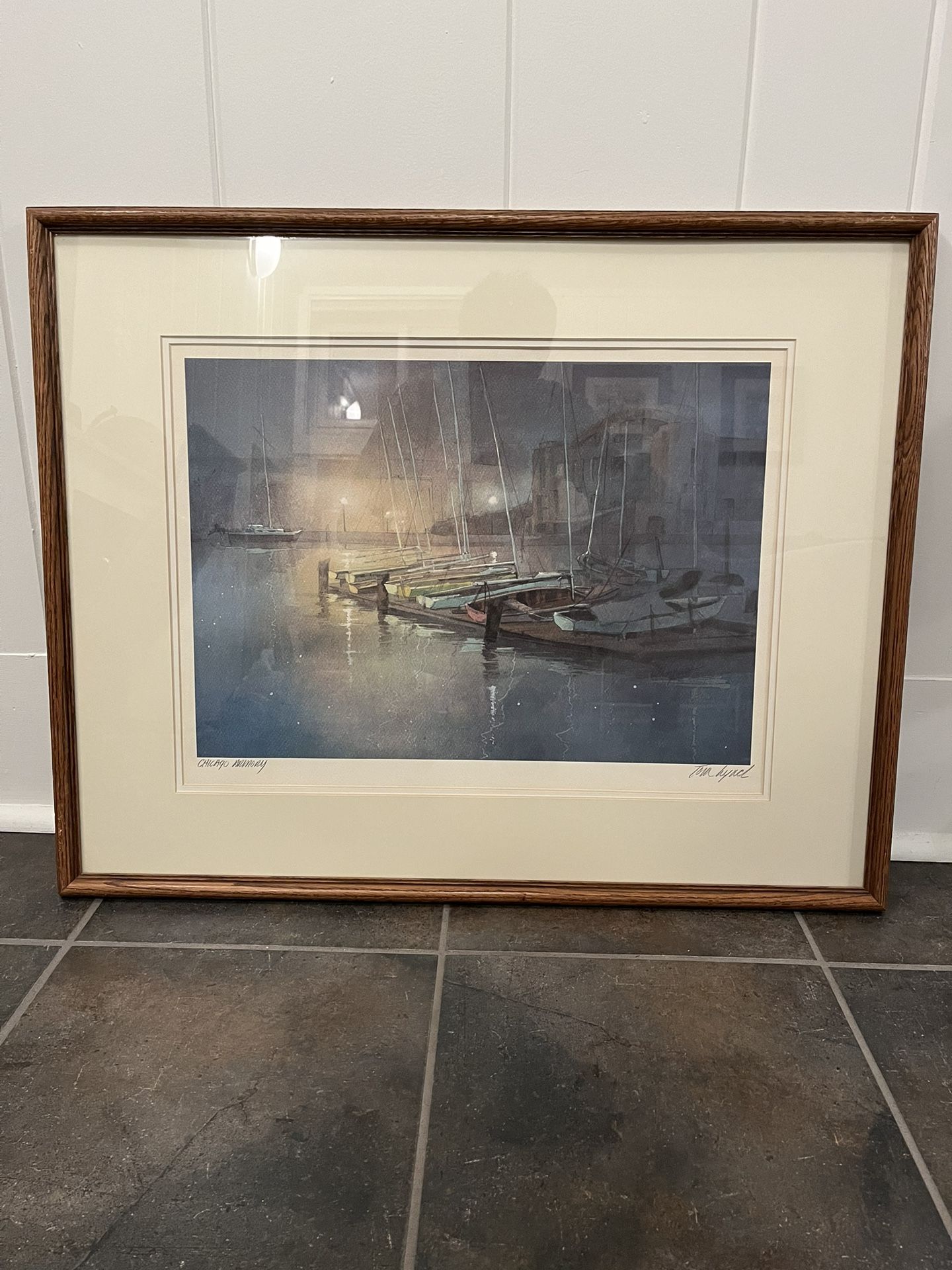Vintage Lithograph Artwork Chicago History Tom Lynch