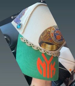 Green Knicks dad hat