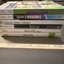 Xbox 360 Kinect Game and Wii Game Bundle