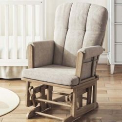 Baby Relax Harmony Glider Rocker Nursery Chair, Taupe Microfiber