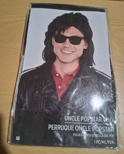 New Uncle Popstar Wig Adult Halloween Costume Accessory black color