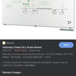 Visionary Glass Board 4' X 3 '