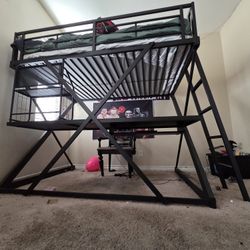 Full Size Bed With Desk Under 