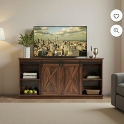 🔥TV Stand for TVs up to 65", Mid Farmhouse style with Storage