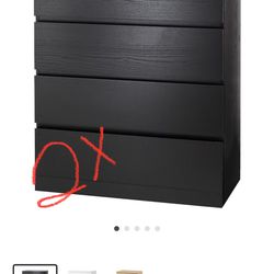 Two Ikea Malm Dressers 