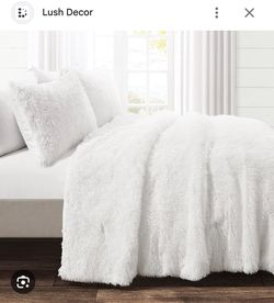 Lush decor 3 Piece King Size Comforter -White