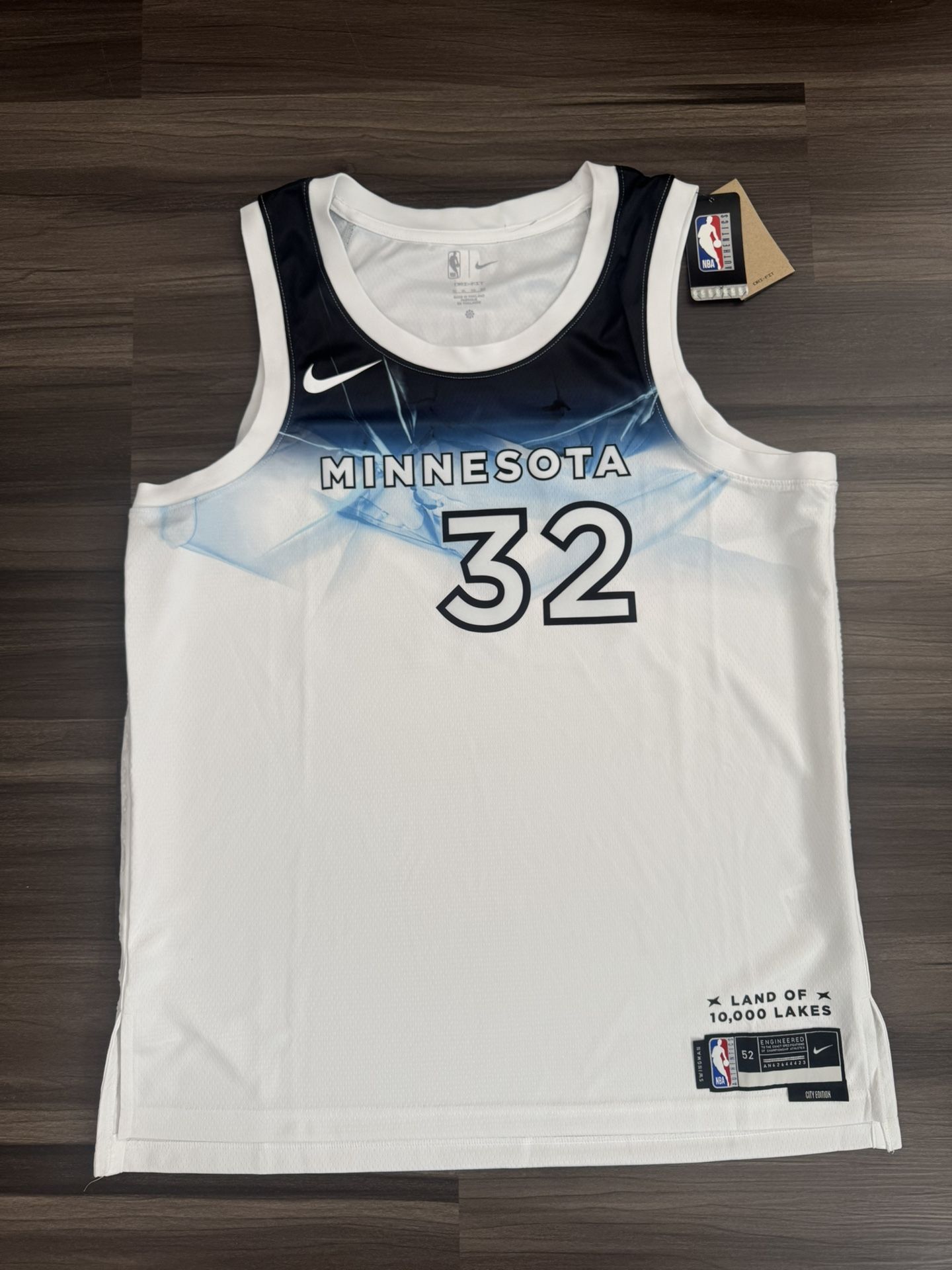Nike Minnesota Timberwolves Karl-Anthony Towns ‘24 City Edition Jersey Sz 52 XL