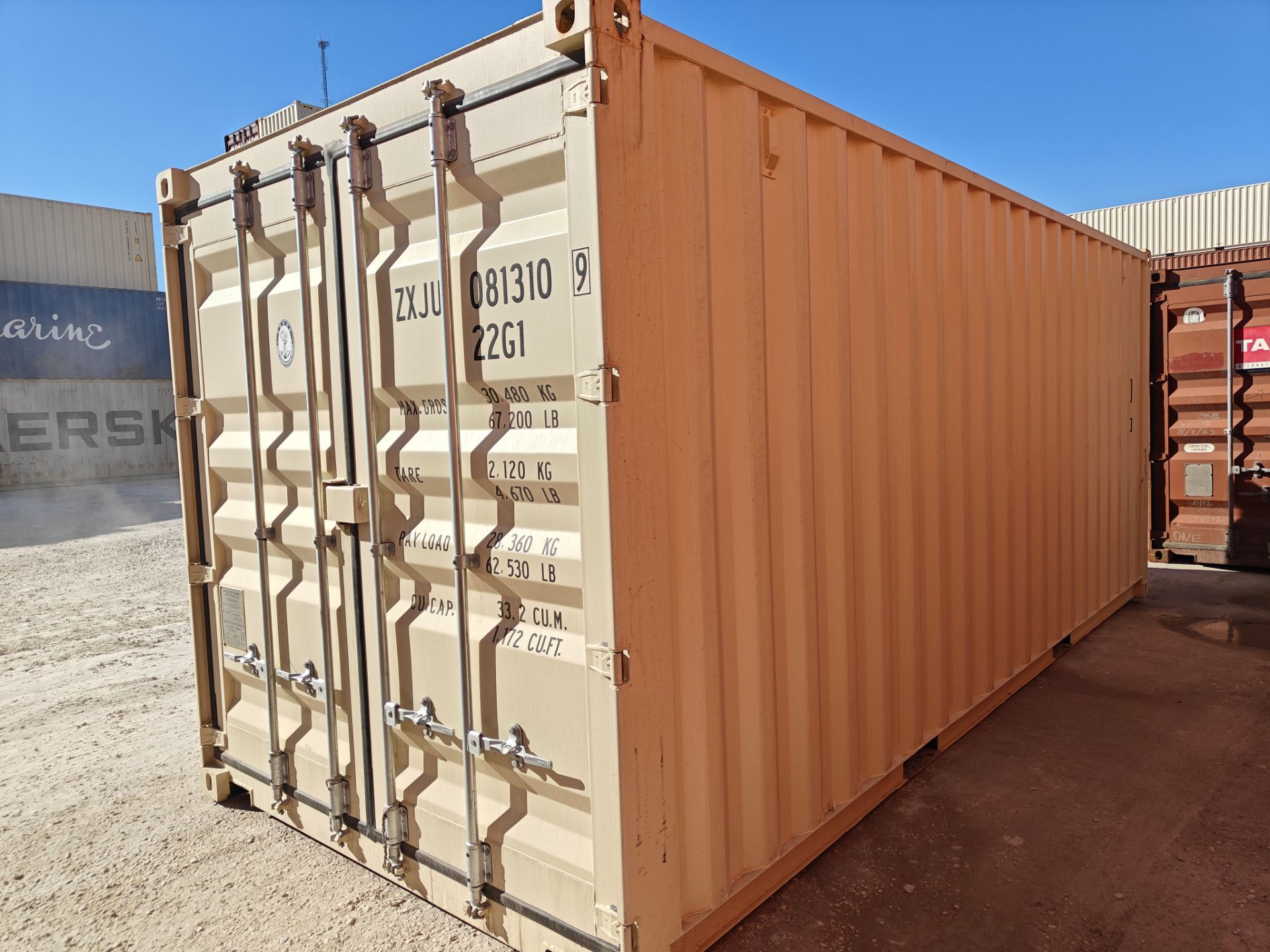 NEW 20ft Beige One Trip Shipping Containers For Sale for Sale in ...