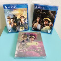 Shenmue I & II + Shenmue III + SteelBook Case (PS4, 2018-2019) NEW SEALED