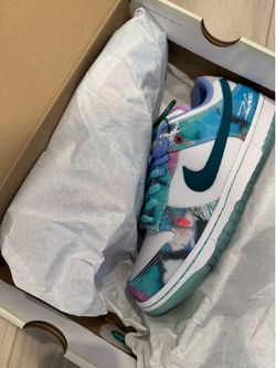 Nike SB Dunk Low Futura Bleached Aqua Size 7 men, size 8.5 women