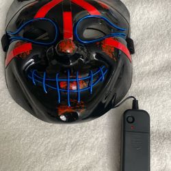 Scary Halloween Light up/ Flashing Mask (3 Left)