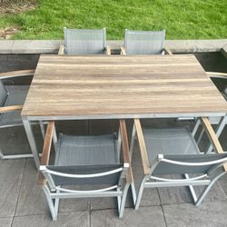 7 Piece Premium IPE & Aluminum Outdoor dining set from Room & Board