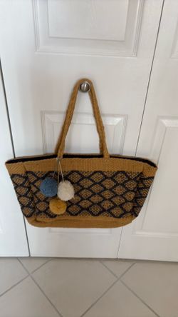 Woven Straw Tote Bag