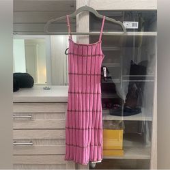 Jacquemus Pink Le Raphia 'La Robe Maille Malha'