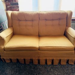 Rowe Furniture Gold Tufted Loveseat
