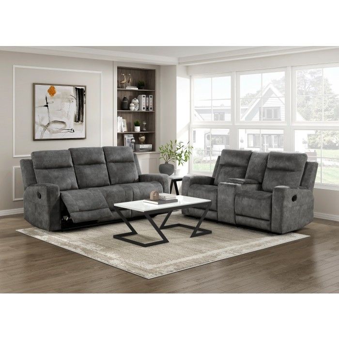 2 PC RECLINING SOFA AND LOVESEAT NEW IN BOX