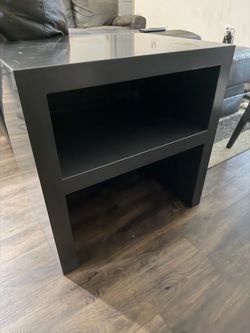 Modern Dark Grey Metal Side Table