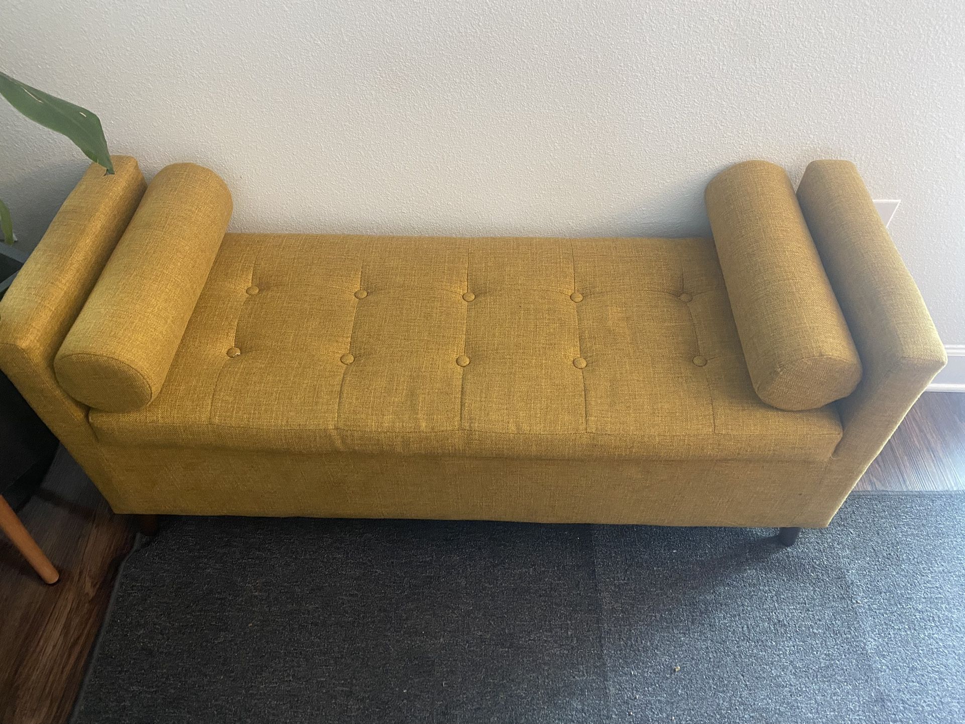 Mustard Yellow Storage Bench