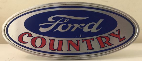 Ford Country Aluminum 2" Trailer Tow Hitch Receiver Cover 8" Wide