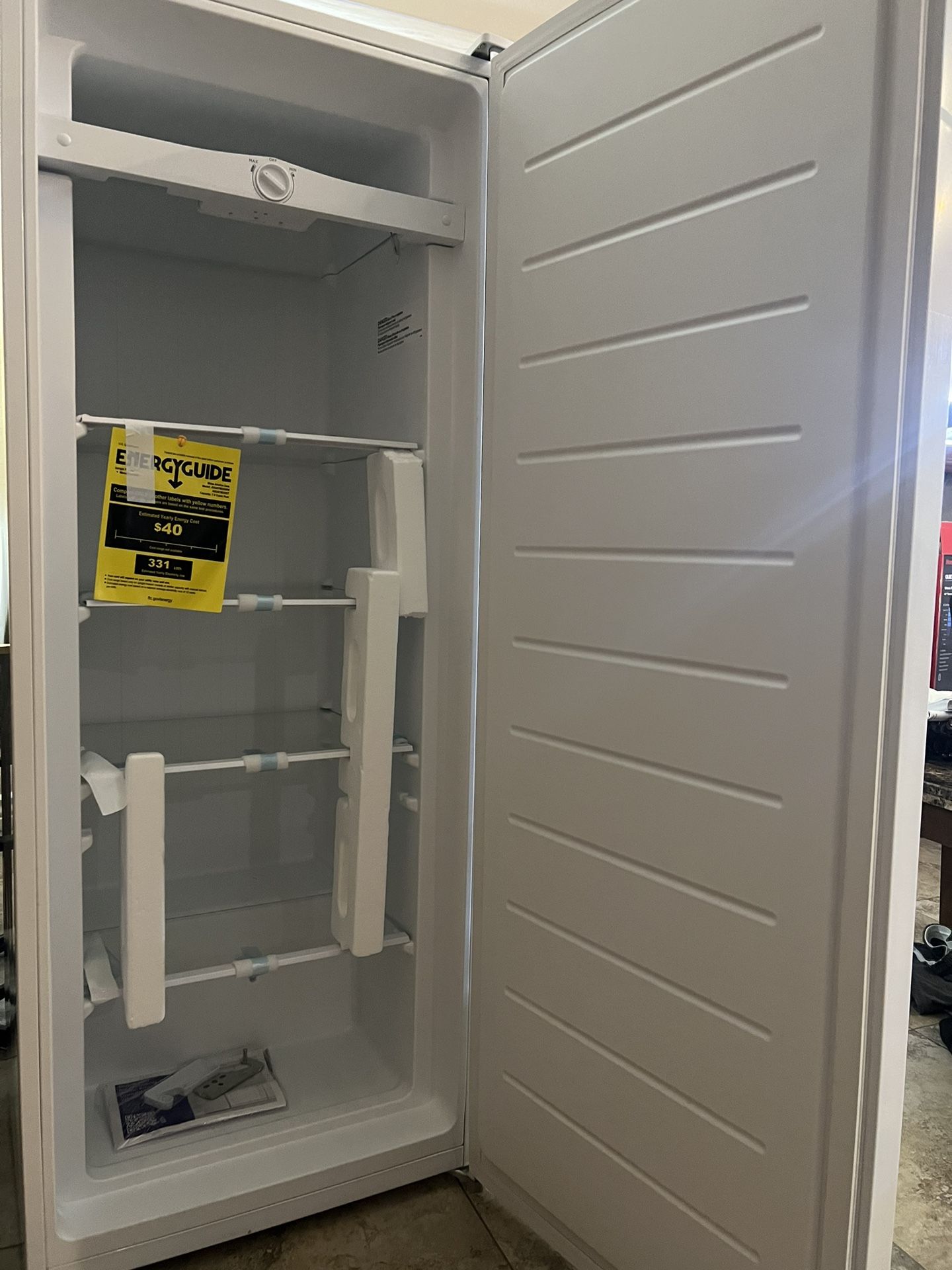 Arctic King 7.0 CuFt Upright Freezer, White Dents on side, back, and top please see pics Pick up in Surprise off the 303 and Bell rd. Retails for $