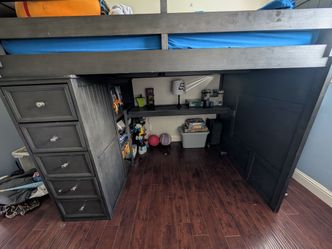 Full Size Loft Storage Bed