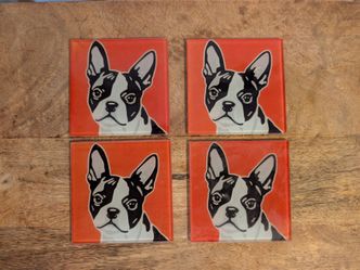 Boston Terrier coasters