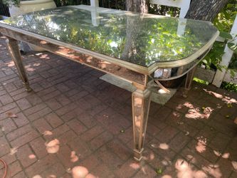 Z gallerie antique mirrored dining table 72” L