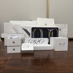 Assorted Apple Boxes And Bags