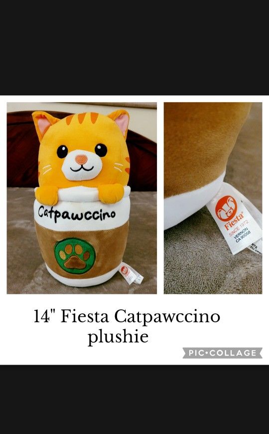 New 14" Fiesta Carpawccino Plushie 