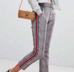 Hollister Women’s M High Rise Plaid Prince Of Wales Pants Sophisticated 