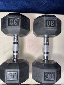 30 lb Rubber-Encased Dumbbells