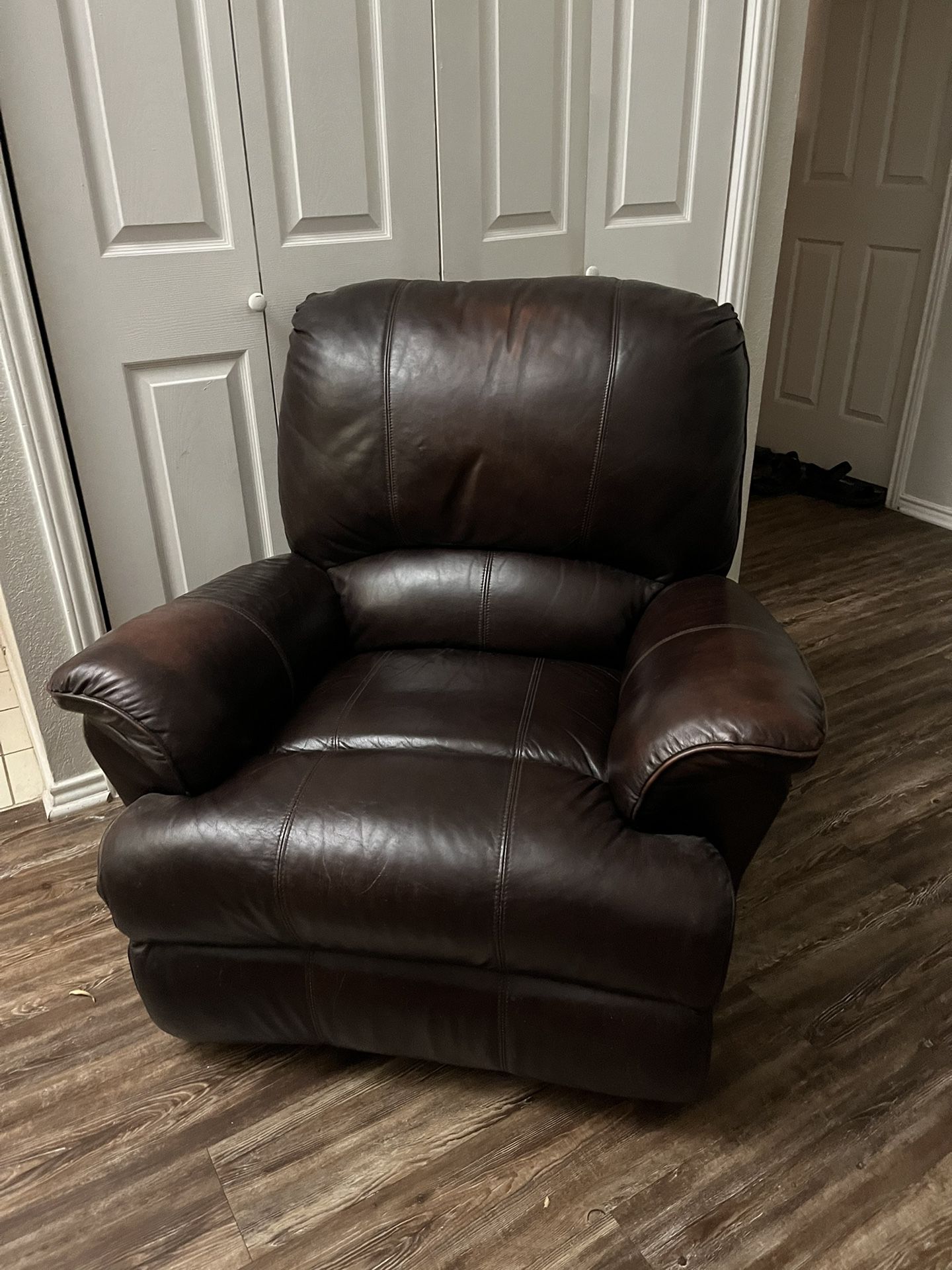 Ashley Real Leather Recliner 