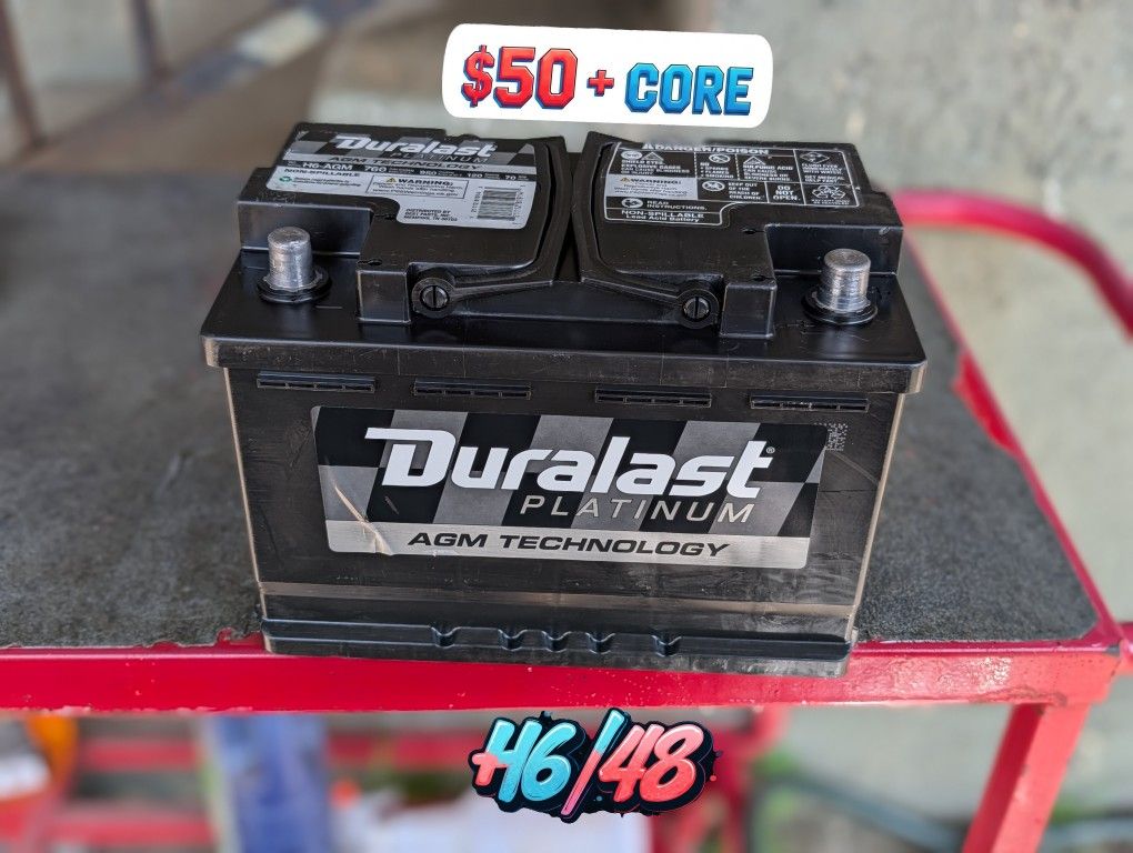 AGM Car Battery / Group Size 48/H6