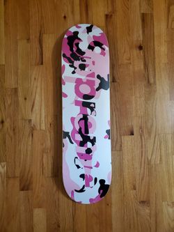 Supreme Pink Camo Logo Skateboard Deck FW20 